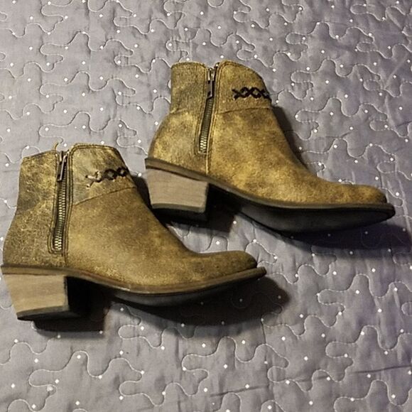 Old West ankle boots size 3.0 D - Picture 1 of 5